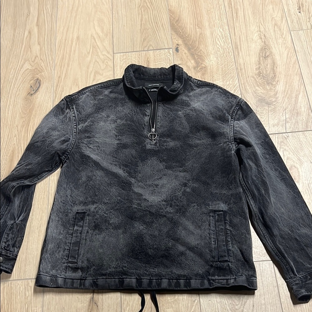 Urban outfitters Black Half-Zip Pullover jean jacket